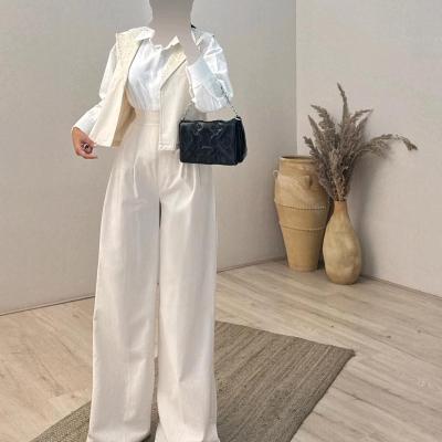 ست جلیقه و شلوار لینن خامه دوزی