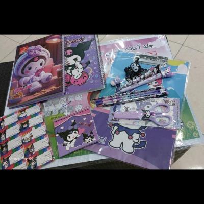 پک لوازم تحریر کرومی پک مدرسه پک دخترانه طرح کرومی دفتر کرومی