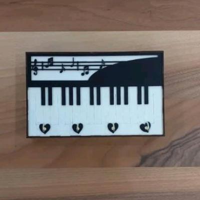 جاکلیدی چوبی طرح پیانو- فروشگاه میس پارلا
