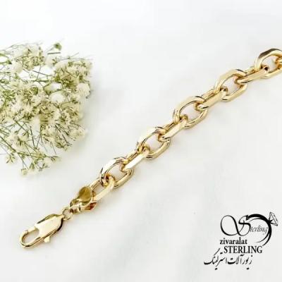 دستبند ژوپینگ زنجیری طرح طلا کد 19690