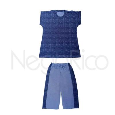 ست بلوز شلوارک نخی سایز بزرگ