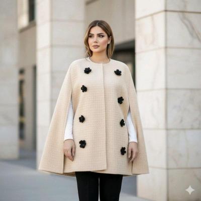 پانچو زنانه پشمی مدل پانچ پاییزه