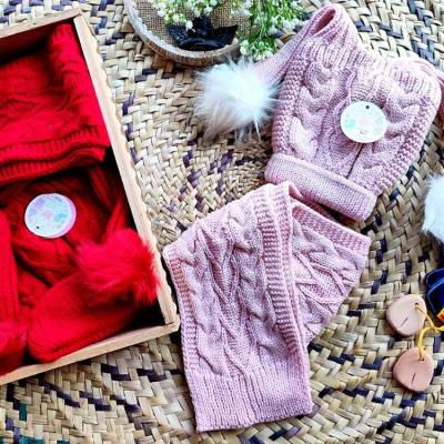 کلاه شال گردن بچه‌گانه شیپوری صورتی