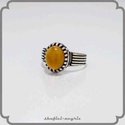 انگشتر نقره مردانه طرح شیاری