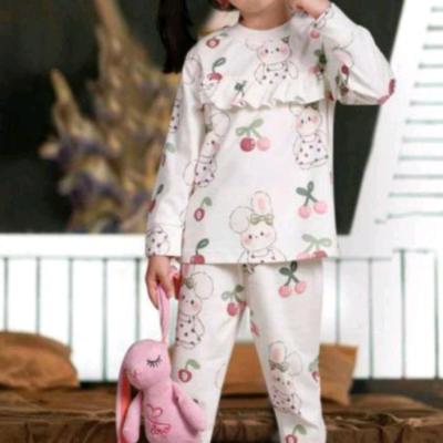 ست بلوز و شلوار دخترانه طرح خرگوش و گیلاس