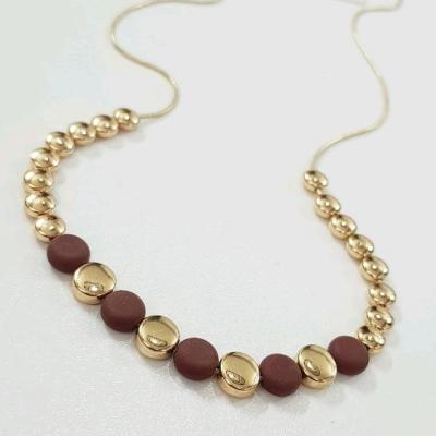 گردنبند رولباسی طلایی آویز دار ، فوق العاده زیبا و مینیمال