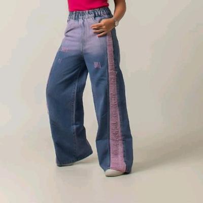 شلوار شافل فول بگ شست صورتی