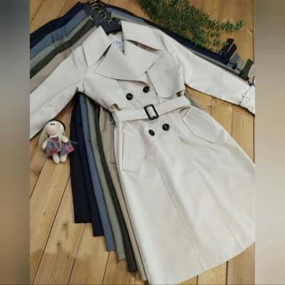 مانتو بلند پاییزه دکمه دار کتان سایز بزرگ