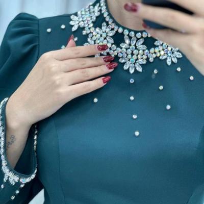 پیراهن شب زنانه کرپ مازراتی مدل حنا