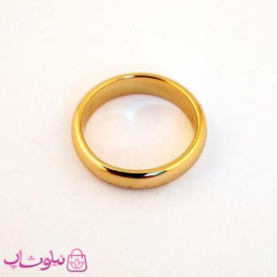 حلقه یا رینگ ساده ژوپینگ نقره ای عرض 3 میل کد 991