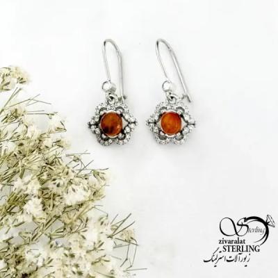 گوشواره عقیق یمن طرح آویز کد 20413