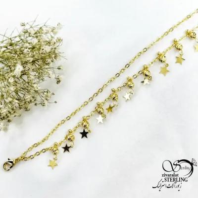 پابند مجلسی طرح طلا آویز ستاره ای کد 20495