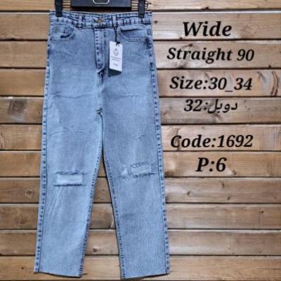 شلوار استریت دمپا کات زانو زاپ کشی لایه دار قد 90