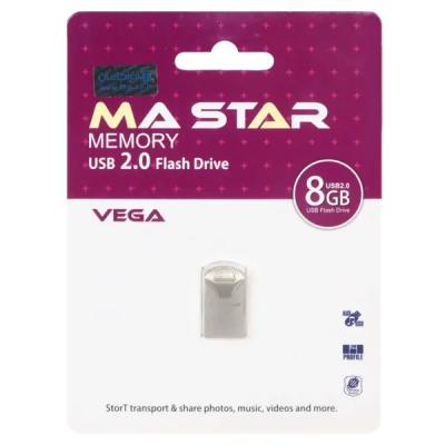 MA Star Vega USB 2.0 Flash Memory - 8GB - نقره ای (گارانتی فراگامان)