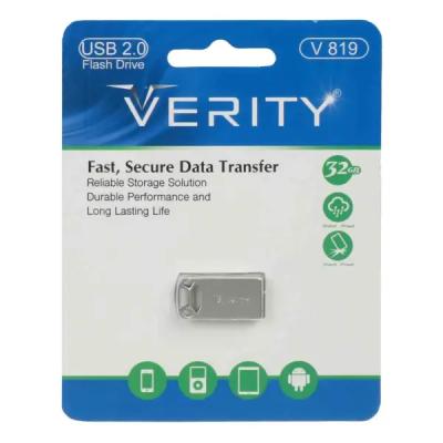 Verity V819 USB2.0 Flash Memory - 32GB - (گارانتی آسان سرویس) نقره ای