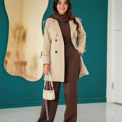 بارانی کتان تی سی مدل نیکدل