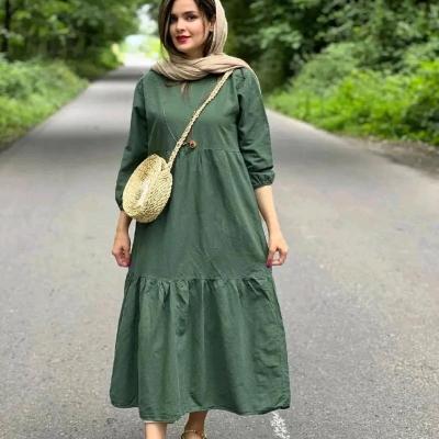 پیراهن مانتویی زنانه الیافی طرح دلارام