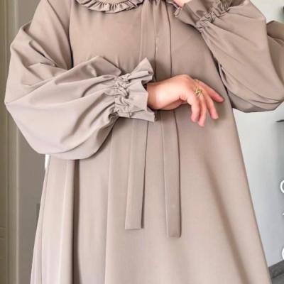 رویه زنانه کرپ مدل مانتو عبایی یقه عروسکی خاص