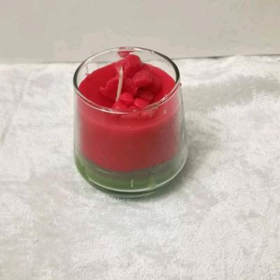 شمع شاتی یلدایی با طرح هندوانه و انار