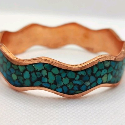 النگو مس فیروزه کوبی مواج جذاب سایز3 دور تادورالنگوسانتی متر20