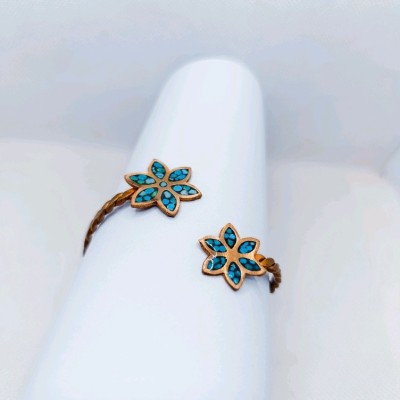 دستبندمس فیروزه کوبی گل