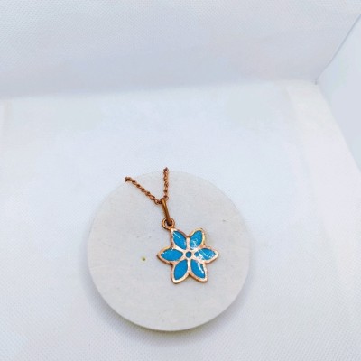 گردنبندمس فیروزه کوبی گل