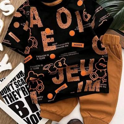 تیشرت شلوارک طرح حروف و تدی مناسب 2 تا 8 سال