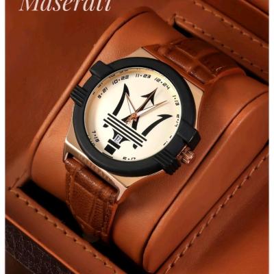 ساعت مردانه Maseratiبندچرم مشکی