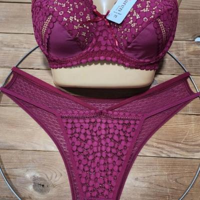 ست سوتین شورت فنر دار دانتل