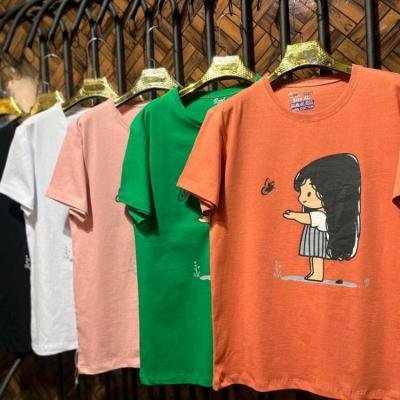 تیشرت نخ پنبه چاپ دختر