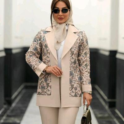 مانتو شلوار زنانه کرپ مدل ست کت و شلوار ھازال