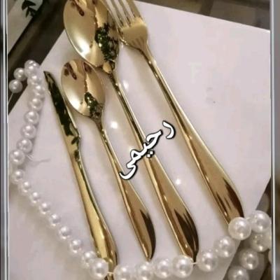 سرویس قاشق و چنگال 24نفره 120پارچه طلایی یونیک آلمانی اصلی-153022