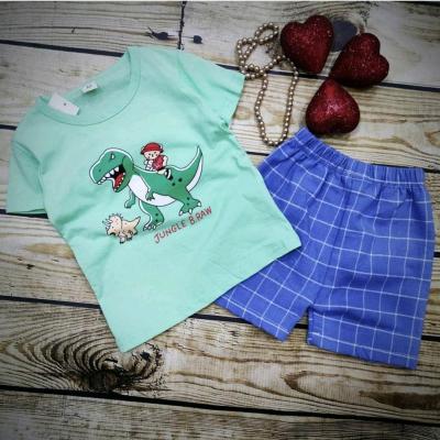 تیشرت شلوارک دخترانه پسرانه وارداتی مدل جنگل دایناسورها