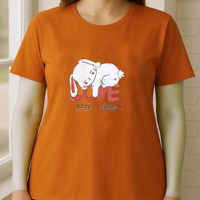 تیشرت نخ پنبه سوپر طرح خرگوش خوابیده تیشرت زنانه تیشرت دخترانه نخپنبه