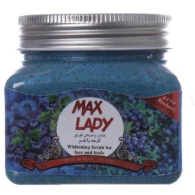 اسکراب شنی صورت و بدن بلوبری مکس لیدی حجم 300 میلی لیتر