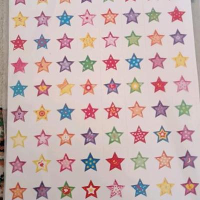 برچسب ستاره طرح داررنگی