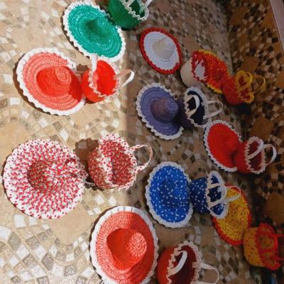 زنبیل وکلاه دخترانه حصیری