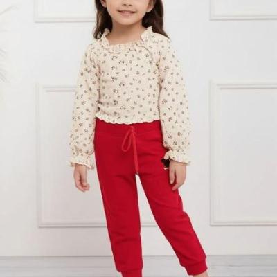 شلوار دخترانه دورس قد 75-80 گلدوزی