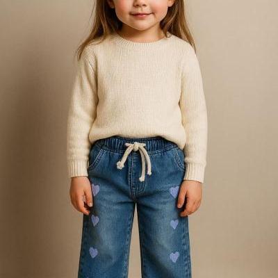 شلوار لی بگ قلبی-157202