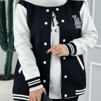 سوییشرت دورس تو کرکی بیسبالی مشکی