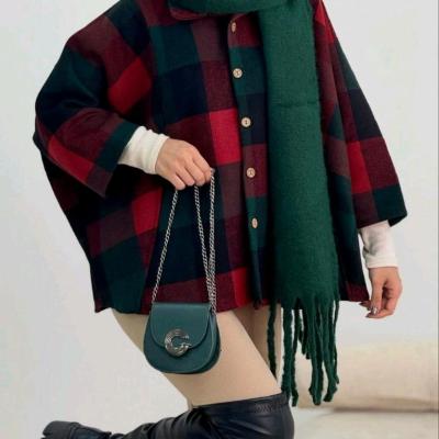 پانچو بافت زنانه پشمی مدل پانچ پشمی