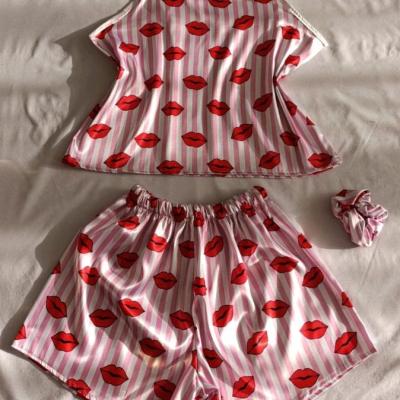 ست سه تیکه لباس خواب ساتن سایز بزرگ