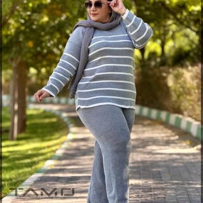 ست بلوز و شلوار بافت سایز بزرگ