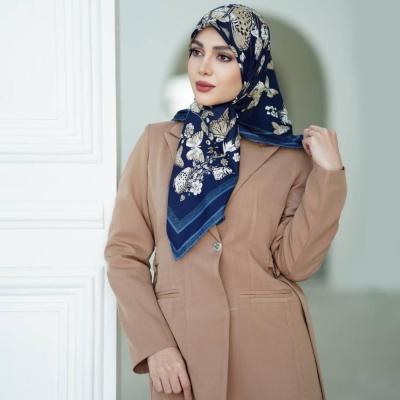 روسری ابریشم توییل قواره کوتاه