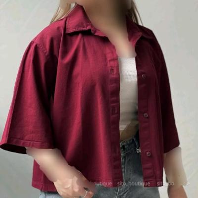 شومیز باکسی کتان