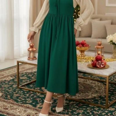 پیراهن زنانه نخی مدل یلدایی