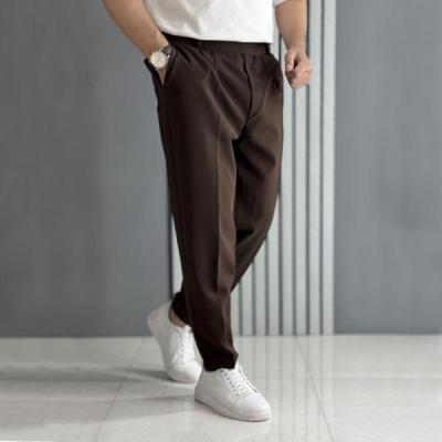 شلوار مازاراتی مردانه مدل مام فیت قهوه ای سوخته – استایل شیک و راحت