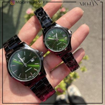 ساعت ست کاسیو بند مشکی کد cw40003