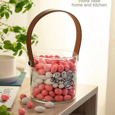 گلدان و یخدان ویونا گرد دسته چرمی