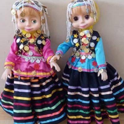 عروسک لباس محلی موزیکال بزرگ (40 سانتی)